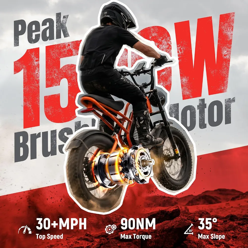 ESKUTE V300 20" Fat Tire Electric Bike image 2