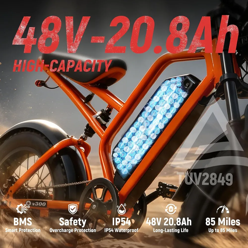 ESKUTE V300 20" Fat Tire Electric Bike image 3
