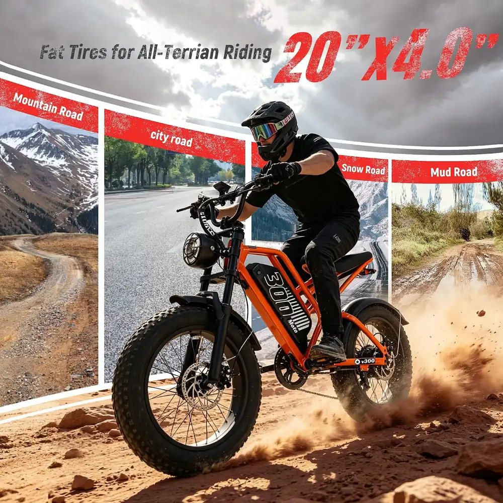 ESKUTE V300 20" Fat Tire Electric Bike image 4
